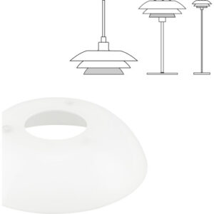 Dyberg Larsen reserveglas til DL20 lamper, nederste skærm (universal)
