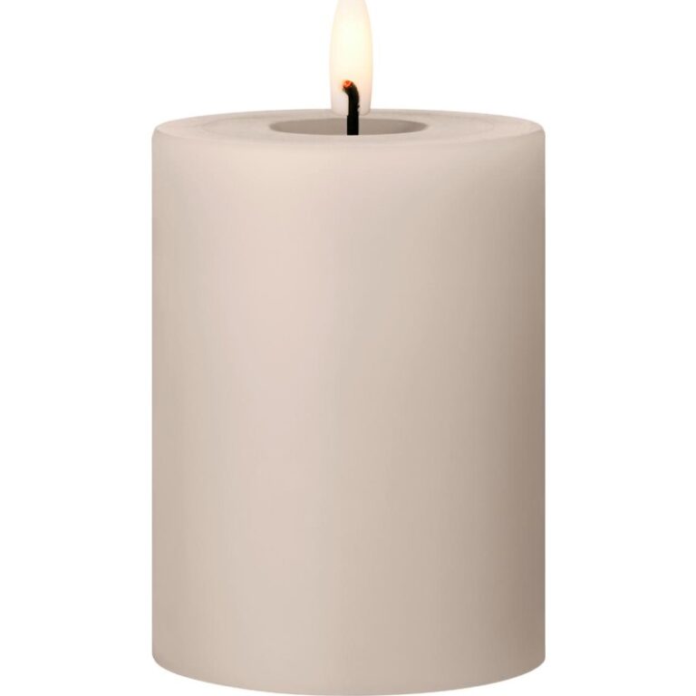 Ester & Erik LED bloklys, beige, 10 cm