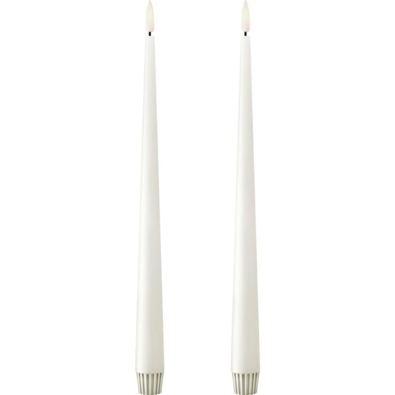 Ester & Erik LED kronelys, 30 cm, hvid, 2-pak