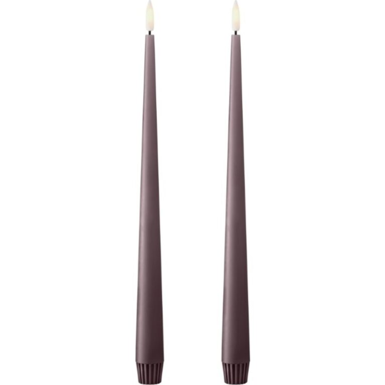 Ester & Erik LED kronelys, 30 cm, lilla, 2-pak
