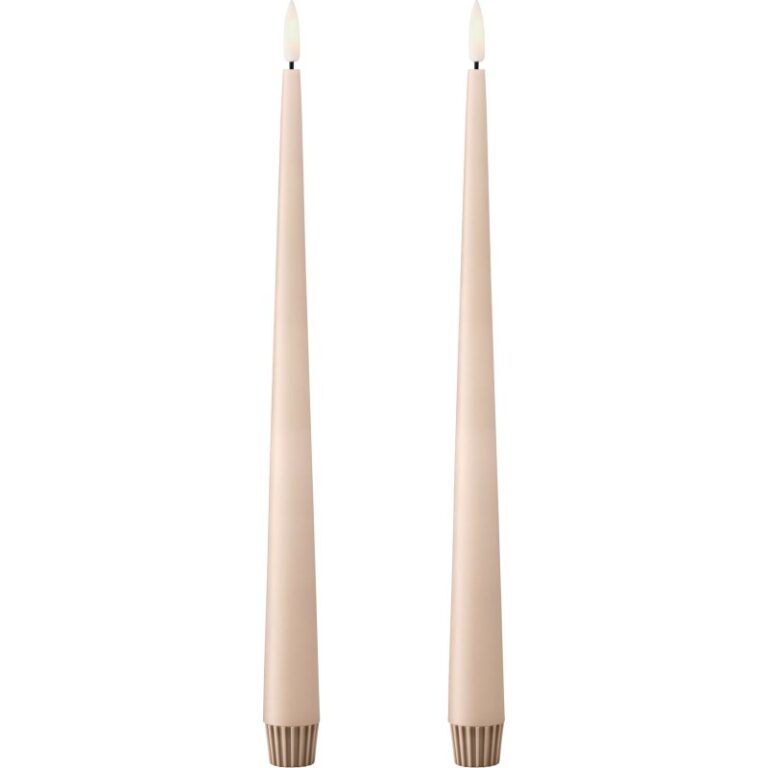 Ester & Erik LED kronelys, 30 cm, lys beige, 2-pak