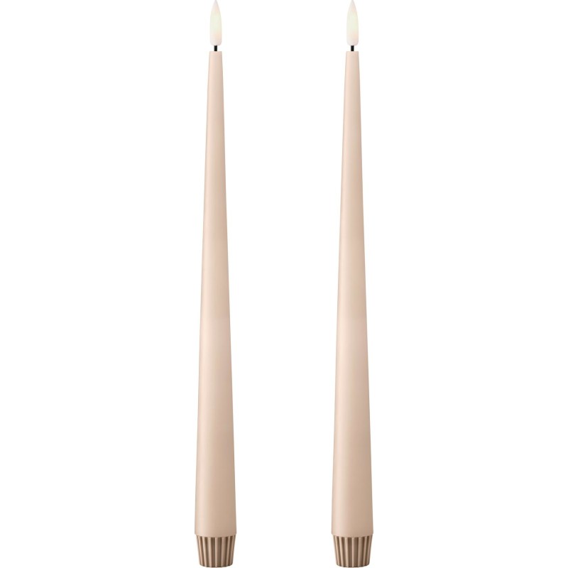 Ester & Erik LED kronelys, 30 cm, lys beige, 2-pak