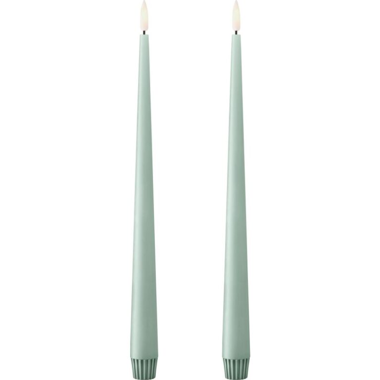 Ester & Erik LED kronelys, 30 cm, mintgrøn, 2-pak