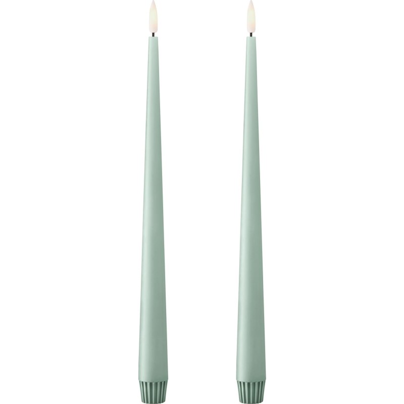 Ester & Erik LED kronelys, 30 cm, mintgrøn, 2-pak