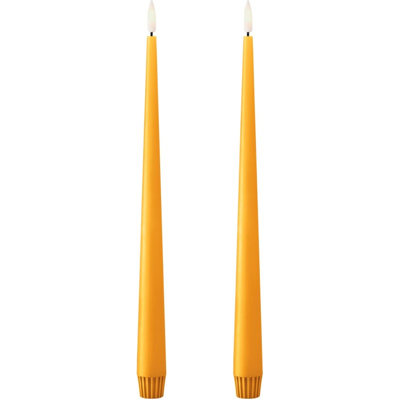 Ester & Erik LED kronelys, 30 cm, orange, 2-pak