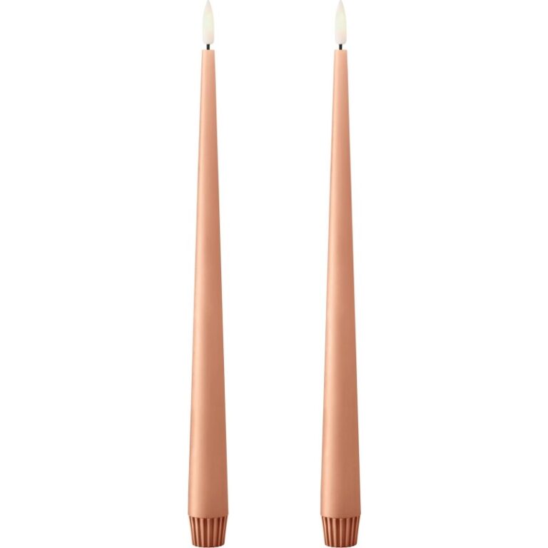 Ester & Erik LED kronelys, 30 cm, rosa, 2-pak