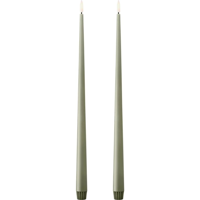 Ester & Erik LED kronelys, 40 cm, grøn, 2-pak