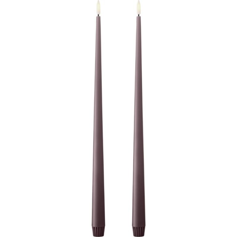 Ester & Erik LED kronelys, 40 cm, lilla, 2-pak
