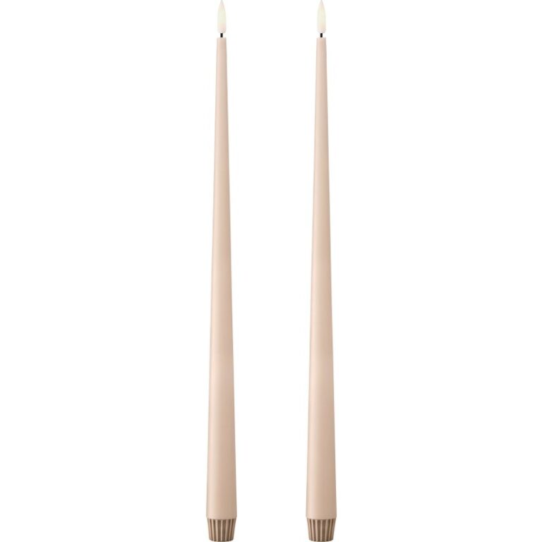 Ester & Erik LED kronelys, 40 cm, lys beige, 2-pak