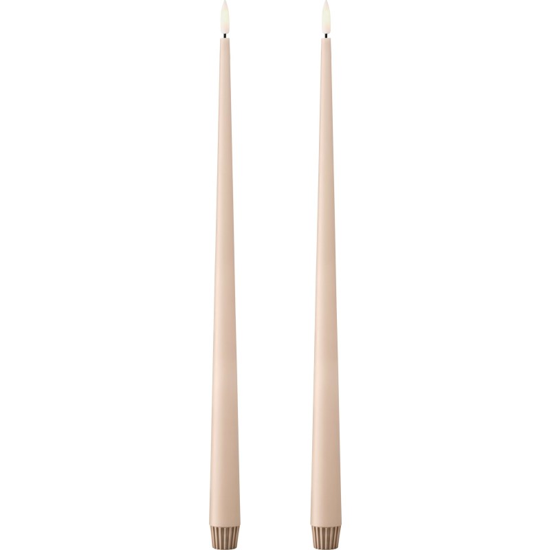 Ester & Erik LED kronelys, 40 cm, lys beige, 2-pak