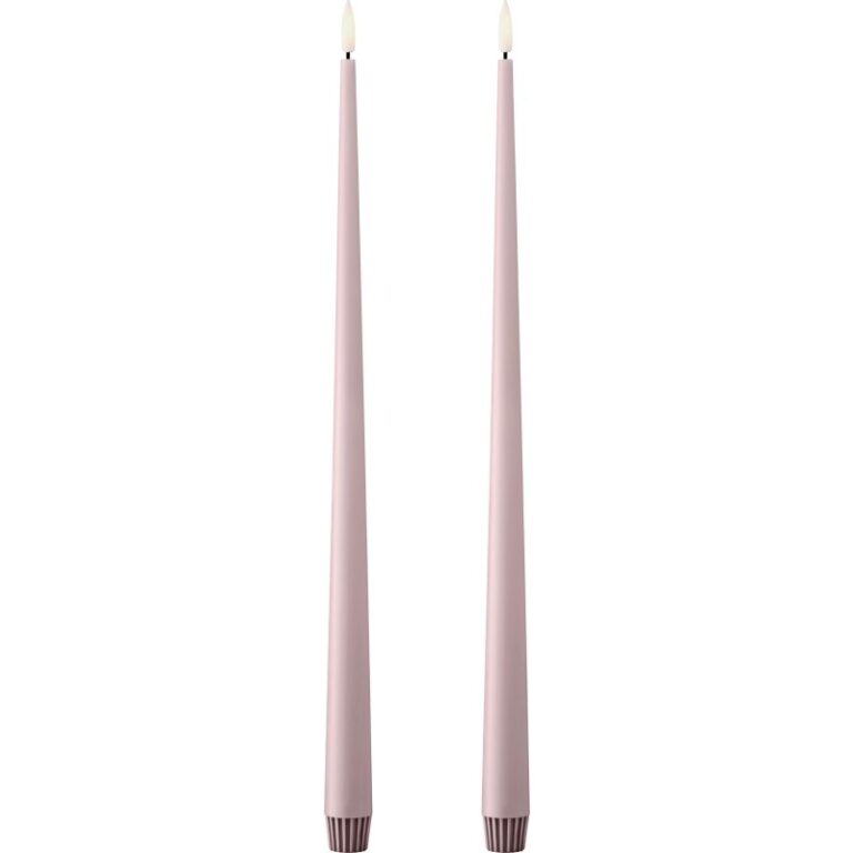 Ester & Erik LED kronelys, 40 cm, lyserød, 2-pak