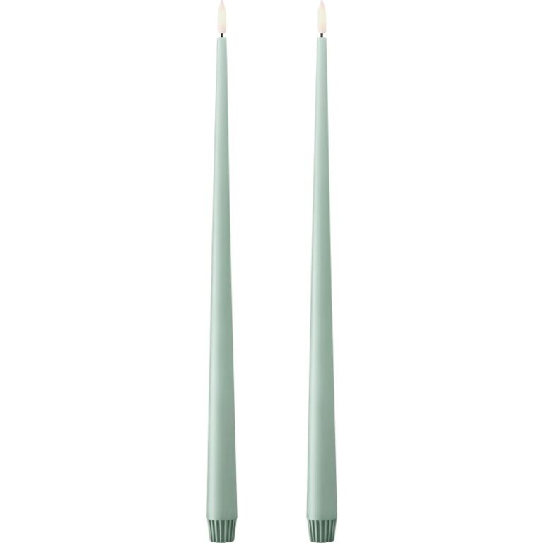 Ester & Erik LED kronelys, 40 cm, mint grøn, 2-pak