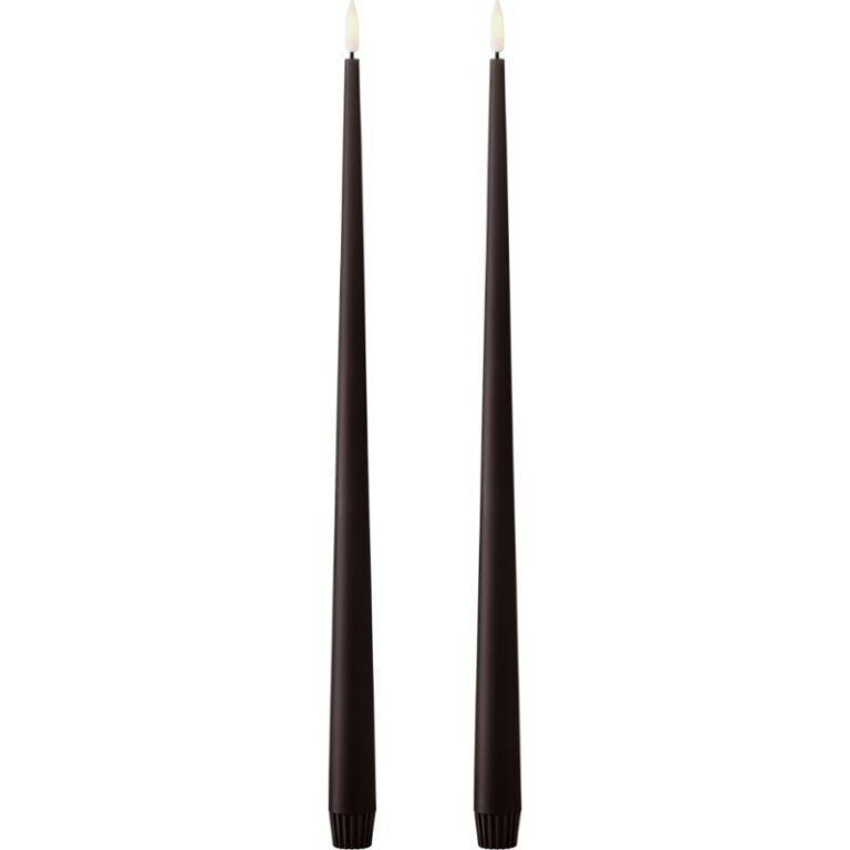Ester & Erik LED kronelys, 40 cm, mørkebrun, 2-pak