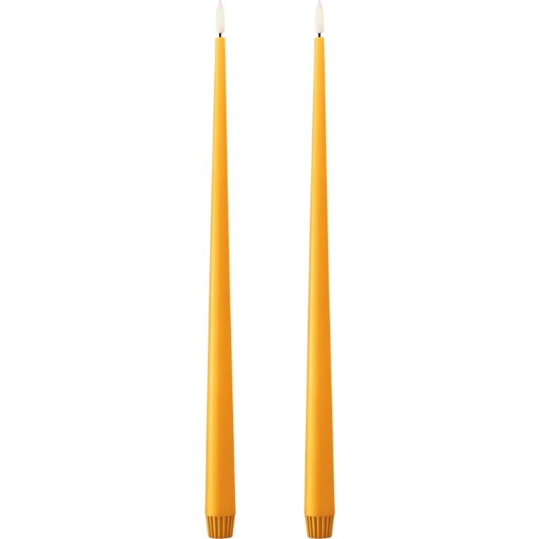 Ester & Erik LED kronelys, 40 cm, orange, 2-pak