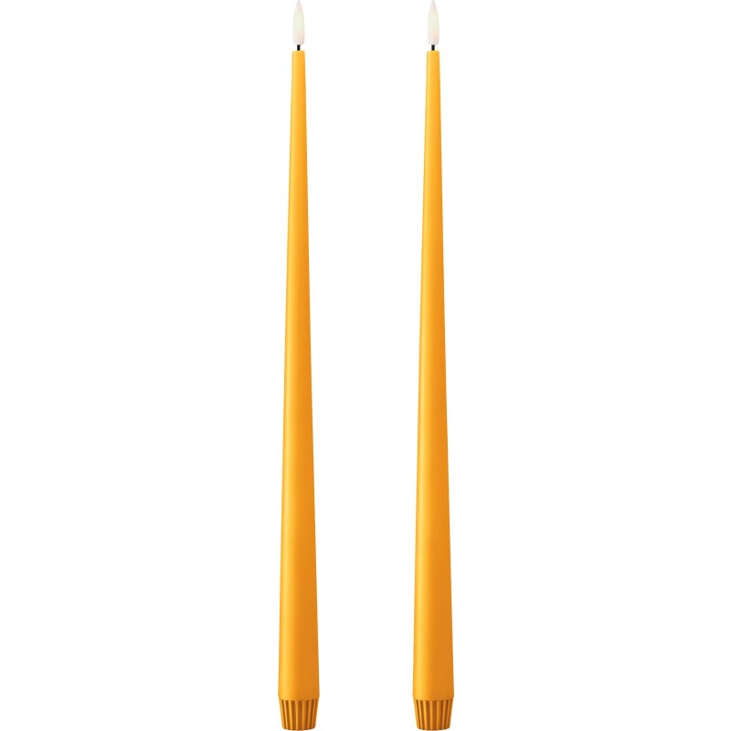 Ester & Erik LED kronelys, 40 cm, orange, 2-pak