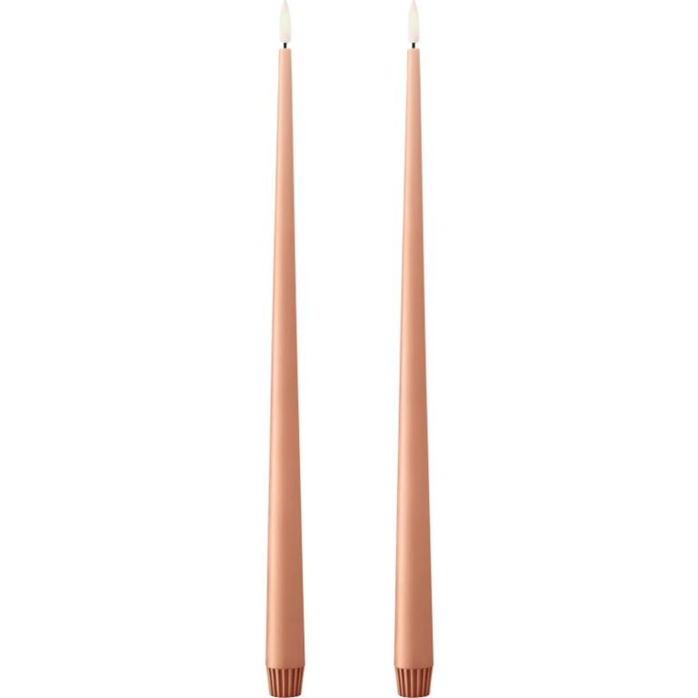 Ester & Erik LED kronelys, 40 cm, rosa, 2-pak