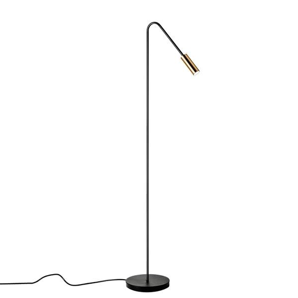 Estiluz Volta Gulvlampe Sort/Guld