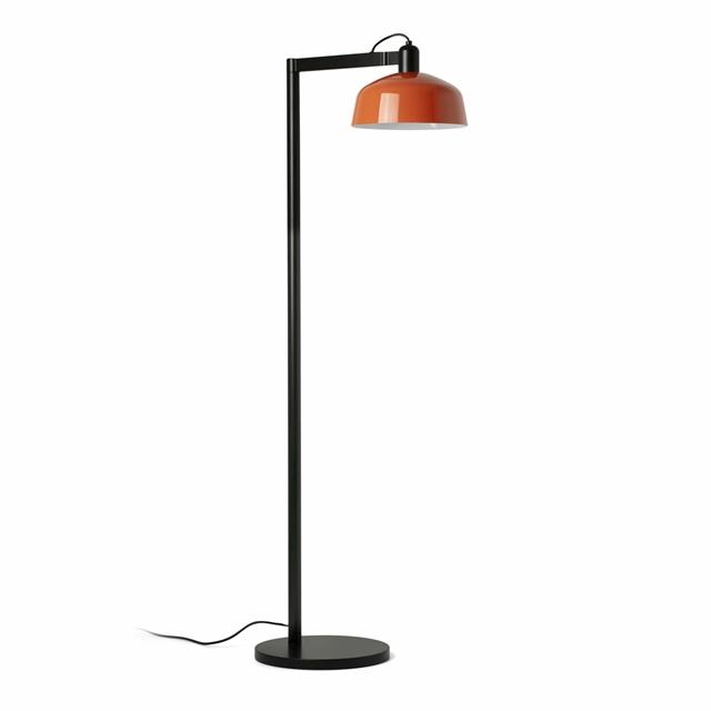 Faro TATAWIN Gulvlampe Satin Sort/Reddish Orange