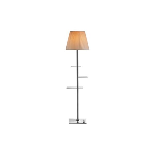 Flos Bibliotheque Gulvlampe Krom/Fabric