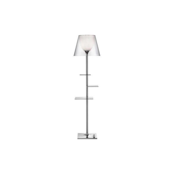 Flos Bibliotheque Gulvlampe Krom/Transparent