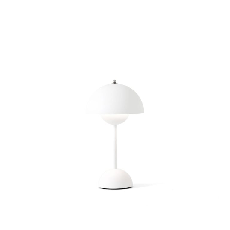 Flowerpot VP9 Transportabel Lampe Mat Hvid