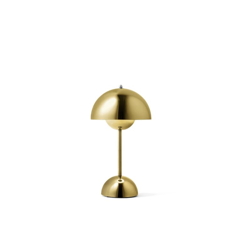 Flowerpot VP9 Transportabel Lampe Messing Belagt