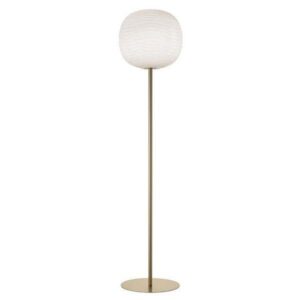 Foscarini Gem Gulvlampe Hvid/ Guld