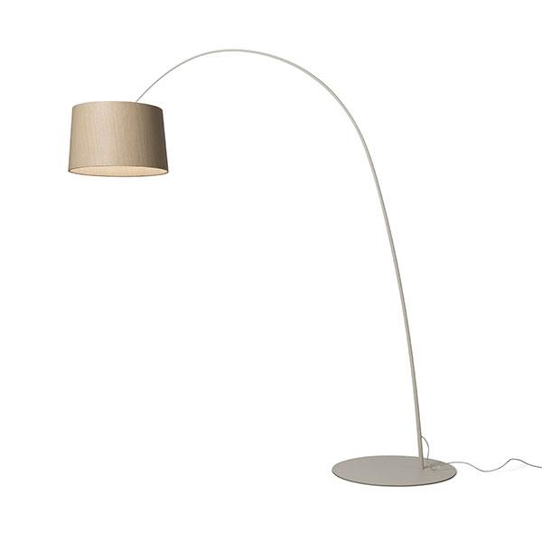Foscarini Twiggy Gulvlampe LED R1 Grå & Træ