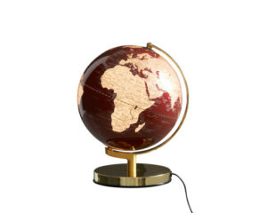Globus med lys fra lande - Ø25/rød