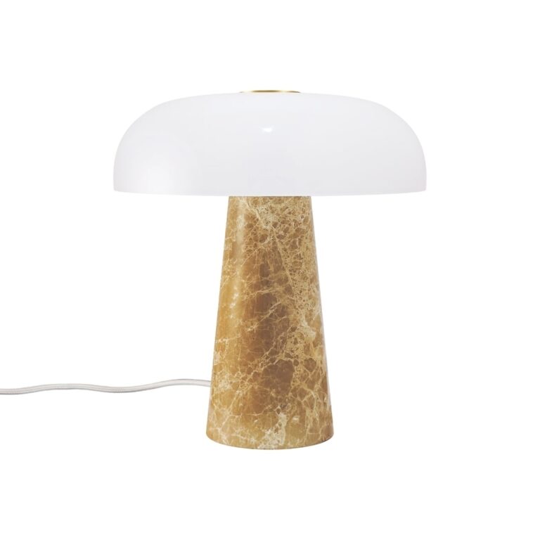 Glossy Mini Bordlampe Beige - Design For The People