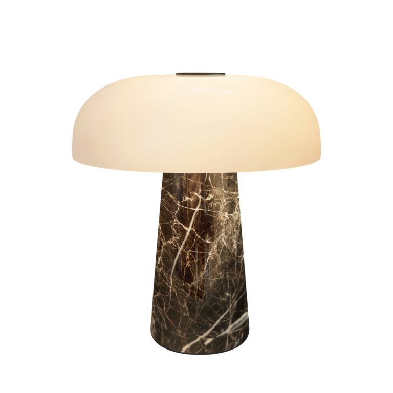 Glossy Mini Transportabel Lampe Gråbrun
