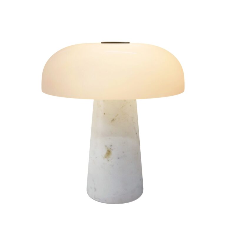 Glossy Mini Transportabel Lampe Hvid