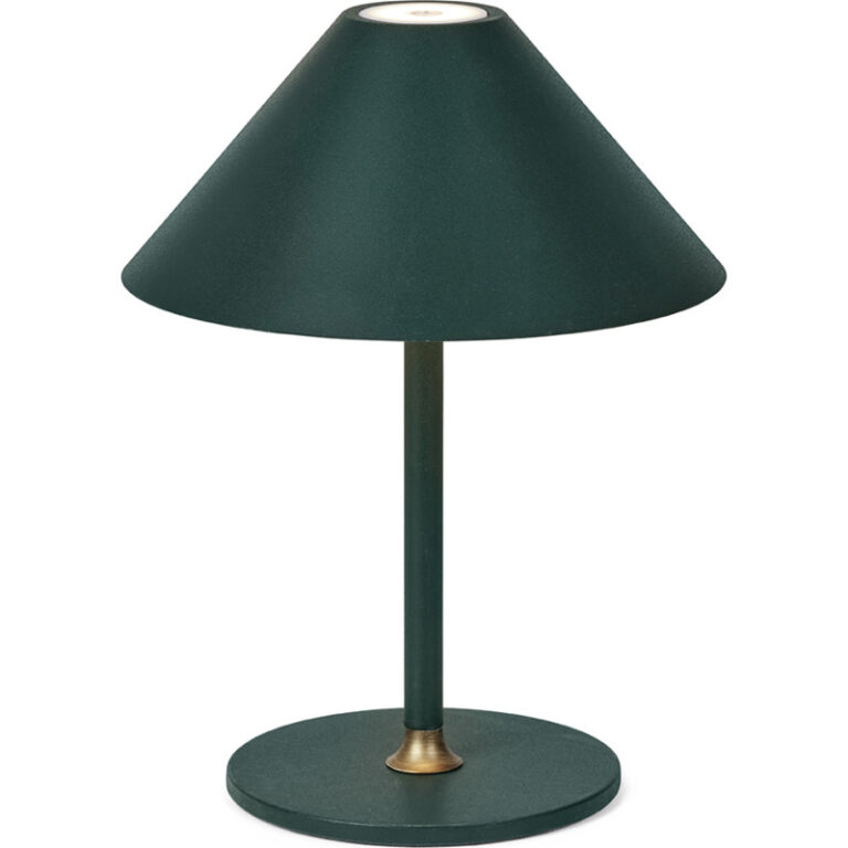 Halo Design Hygge genopladelig bordlampe, H20 cm, mørkegrøn