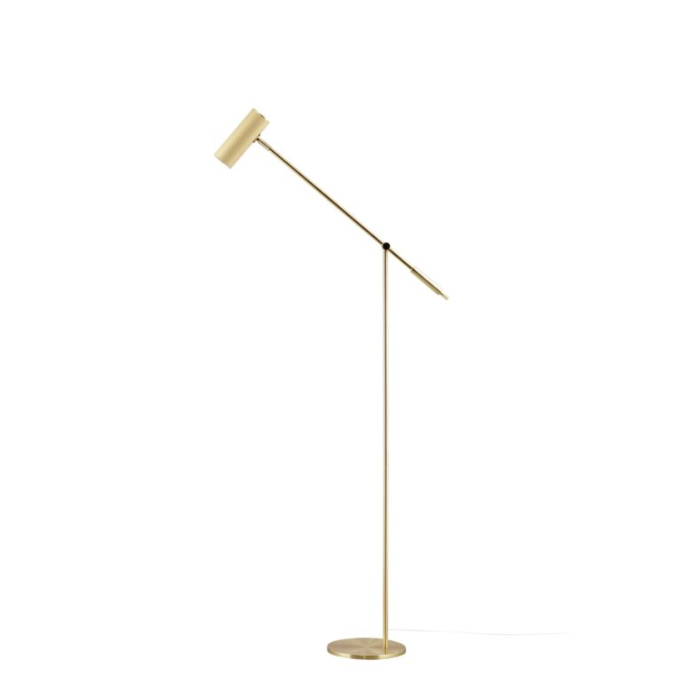 Hubble Read Gulvlampe Børstet Messing