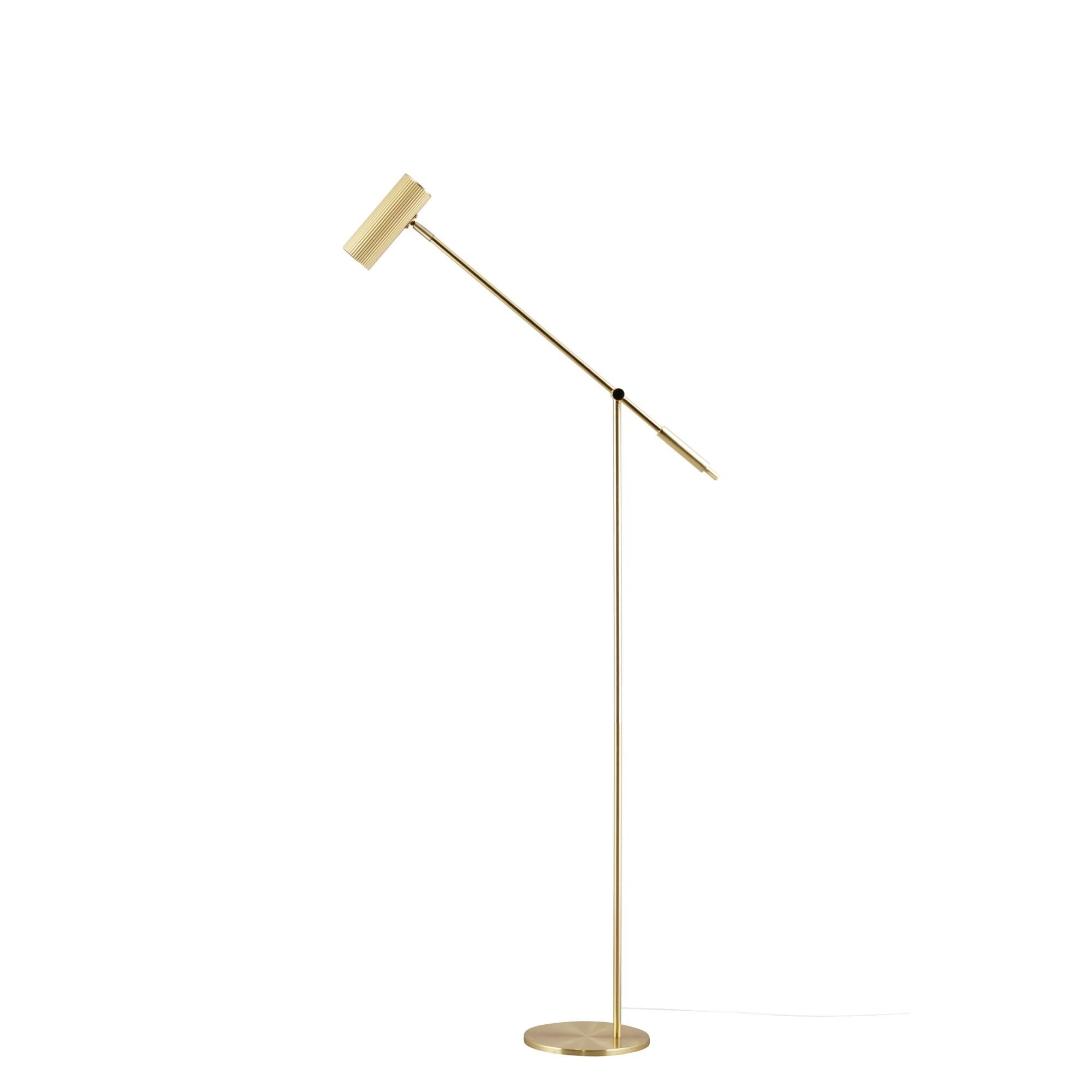 Hubble Read Gulvlampe Børstet Messing