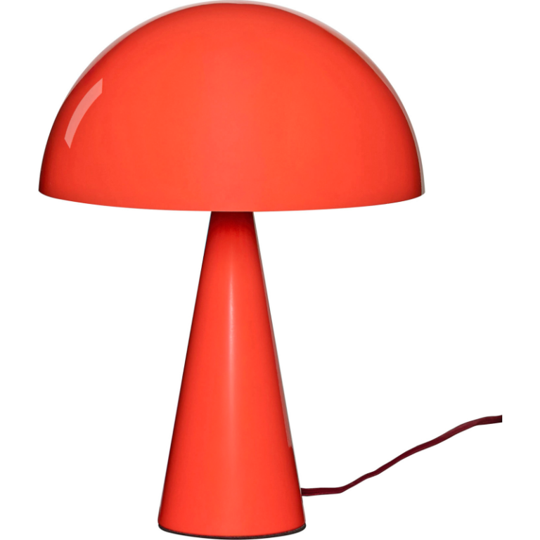 Hübsch Mush bordlampe, klar rød, 34 cm