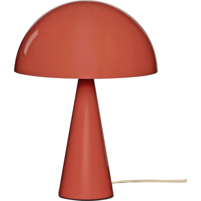 Hübsch Mush bordlampe, rød, 34 cm