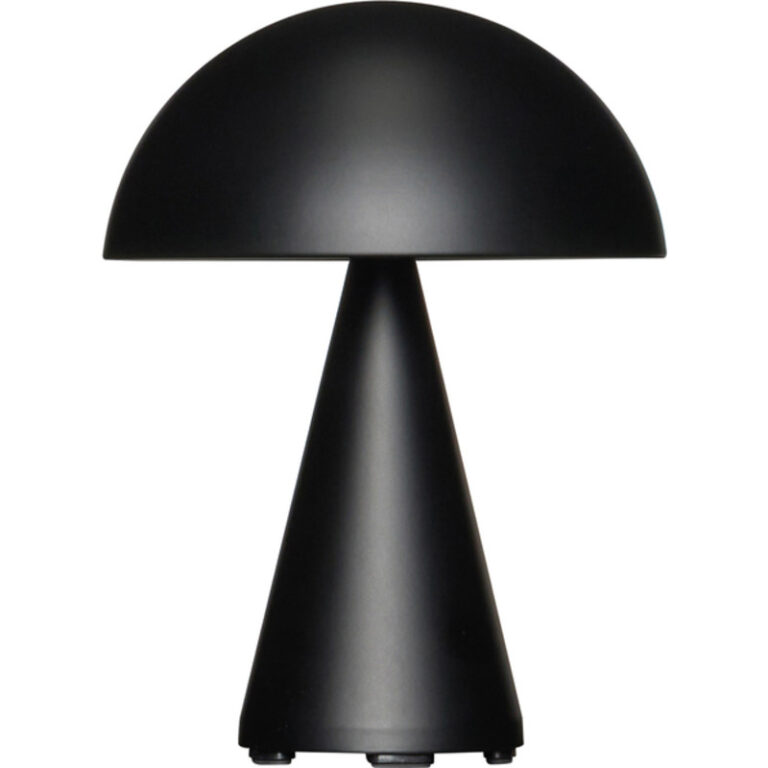 Hübsch Mush genopladelig bordlampe, sort
