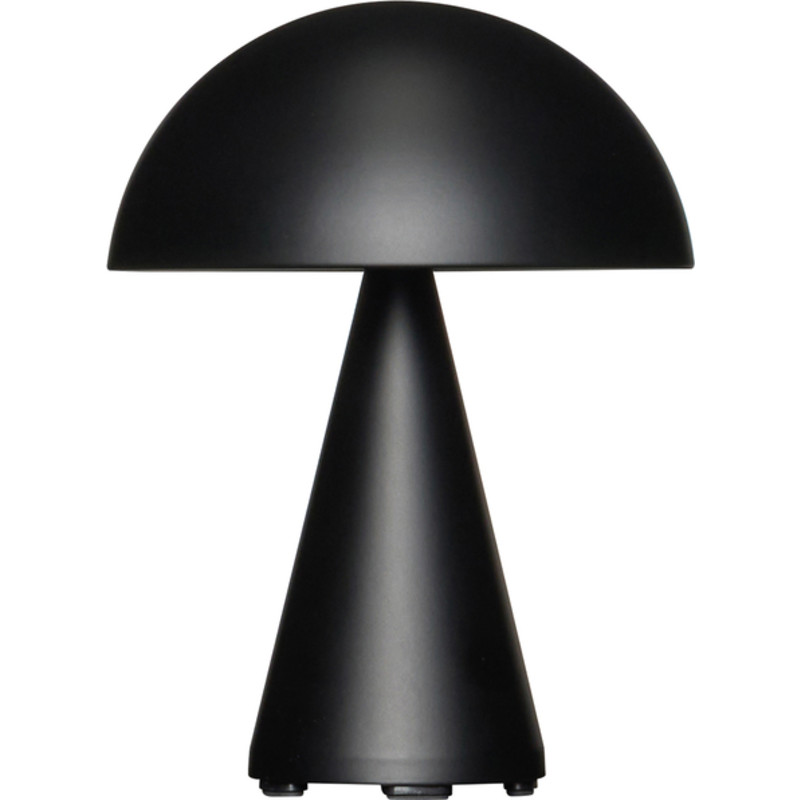 Hübsch Mush genopladelig bordlampe, sort