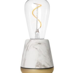 Humble One Genopladelig Bordlampe - Hvid Marmor