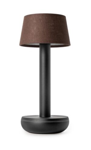 Humble Two genopladelig bordlampe - sort/brun