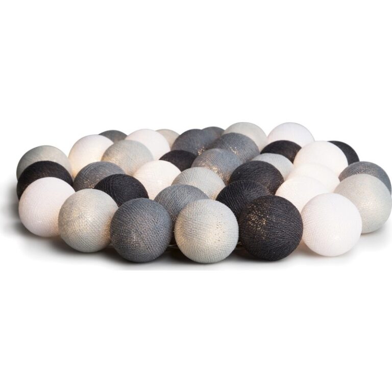 Iris Lights Graphic Grey lyskæde, 20 kugler