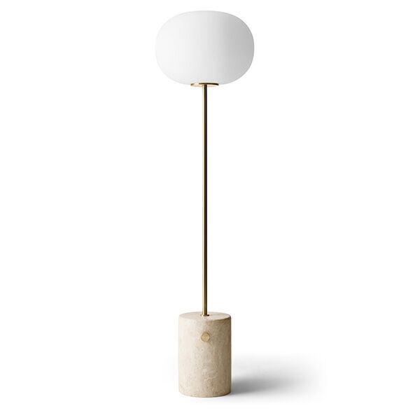 JWDA Gulvlampe Travertin Marmor & Messing