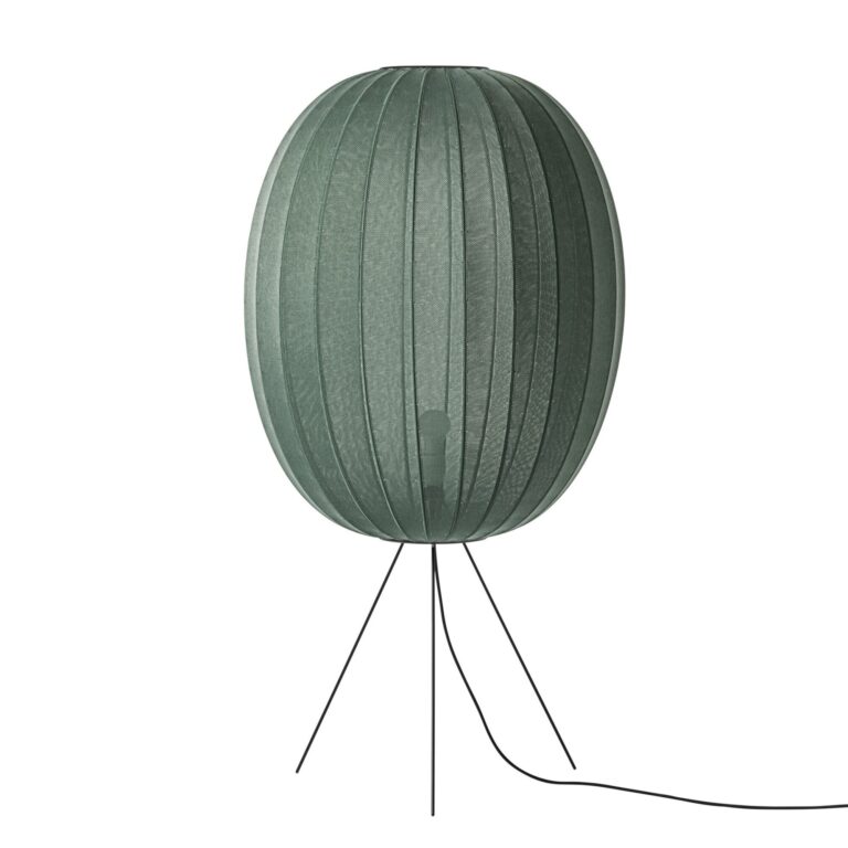 Knit-Wit Høj Oval Gulvlampe Medium Ø65 Tweed Green