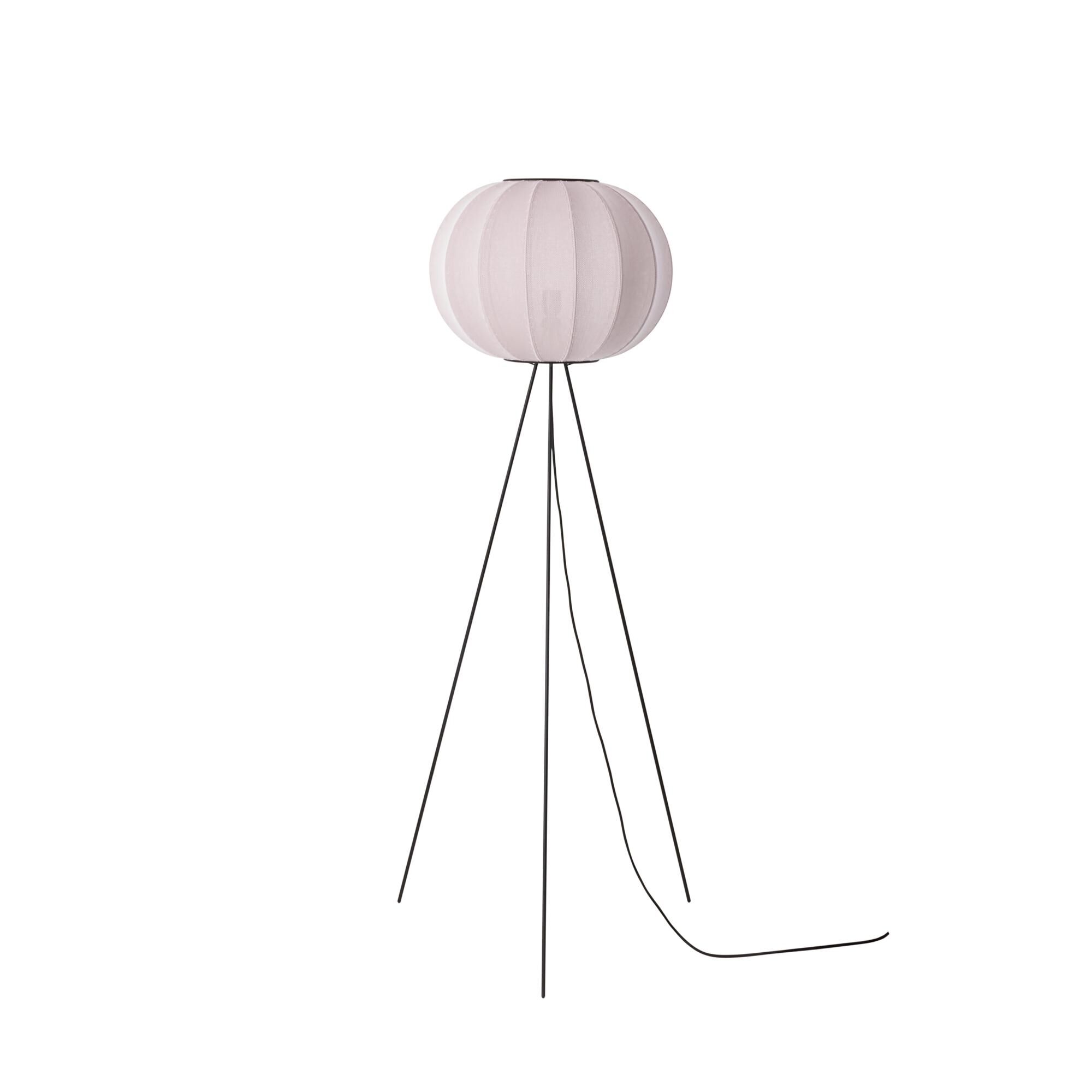 Knit-Wit Round Gulvlampe Høj Ø45 Lyserød