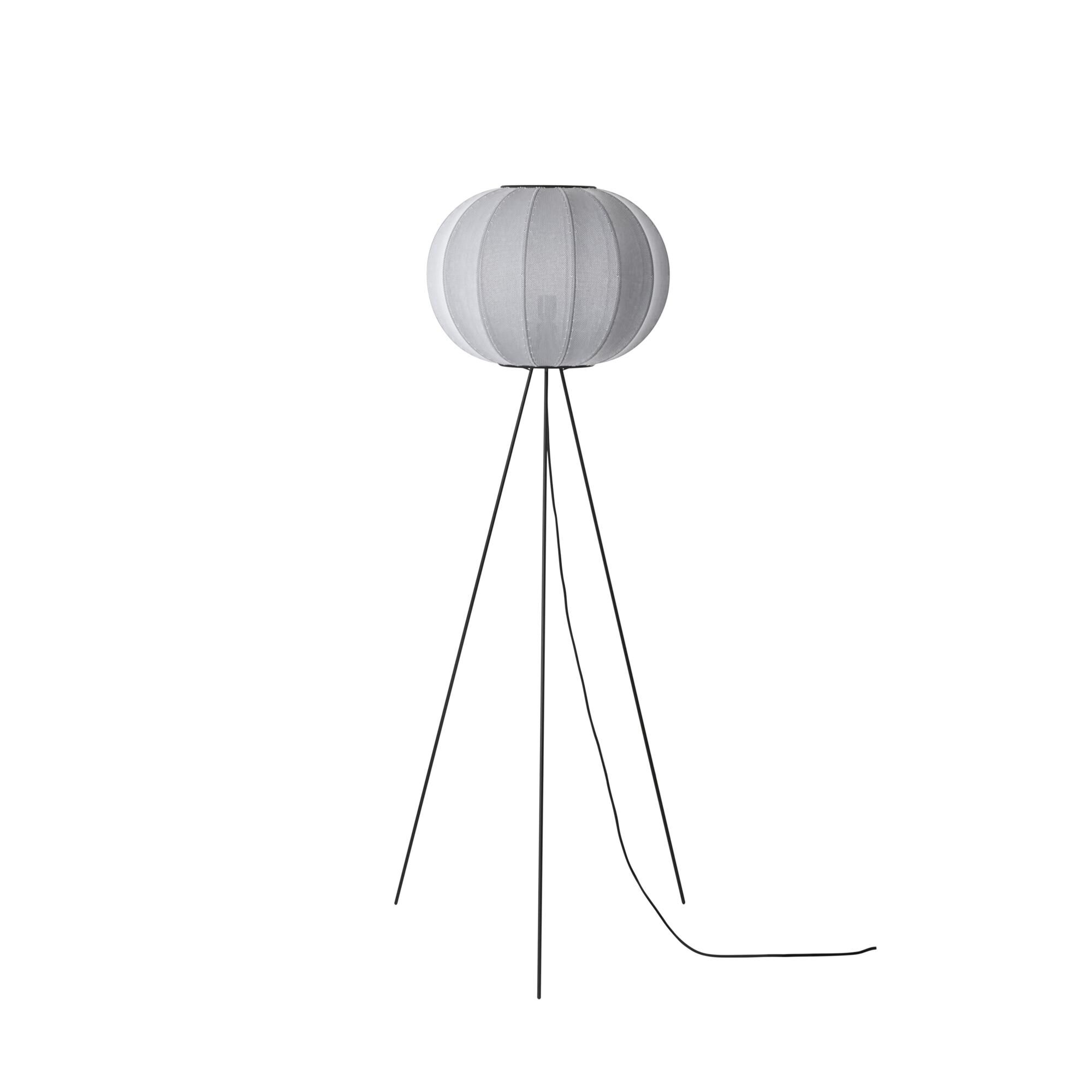 Knit-Wit Round Gulvlampe Høj Ø45 Sølv