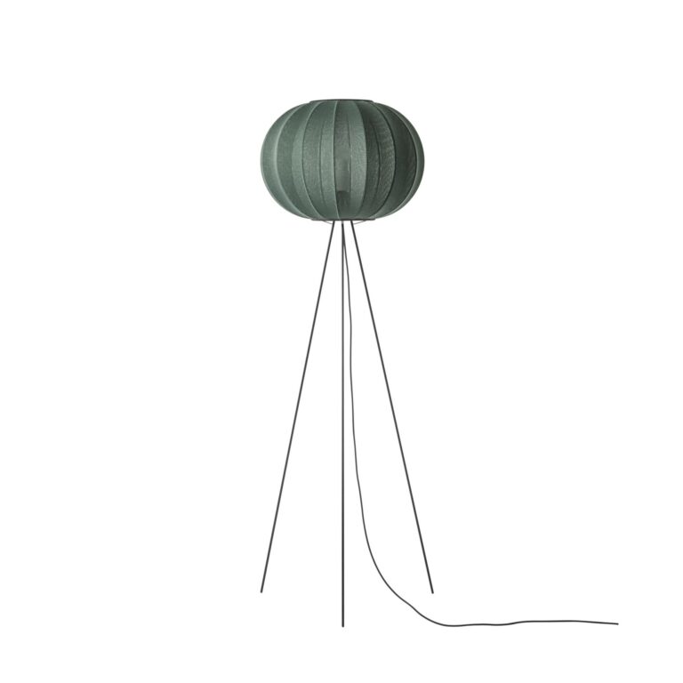 Knit-Wit Round Gulvlampe Høj Ø45 Tweed Green