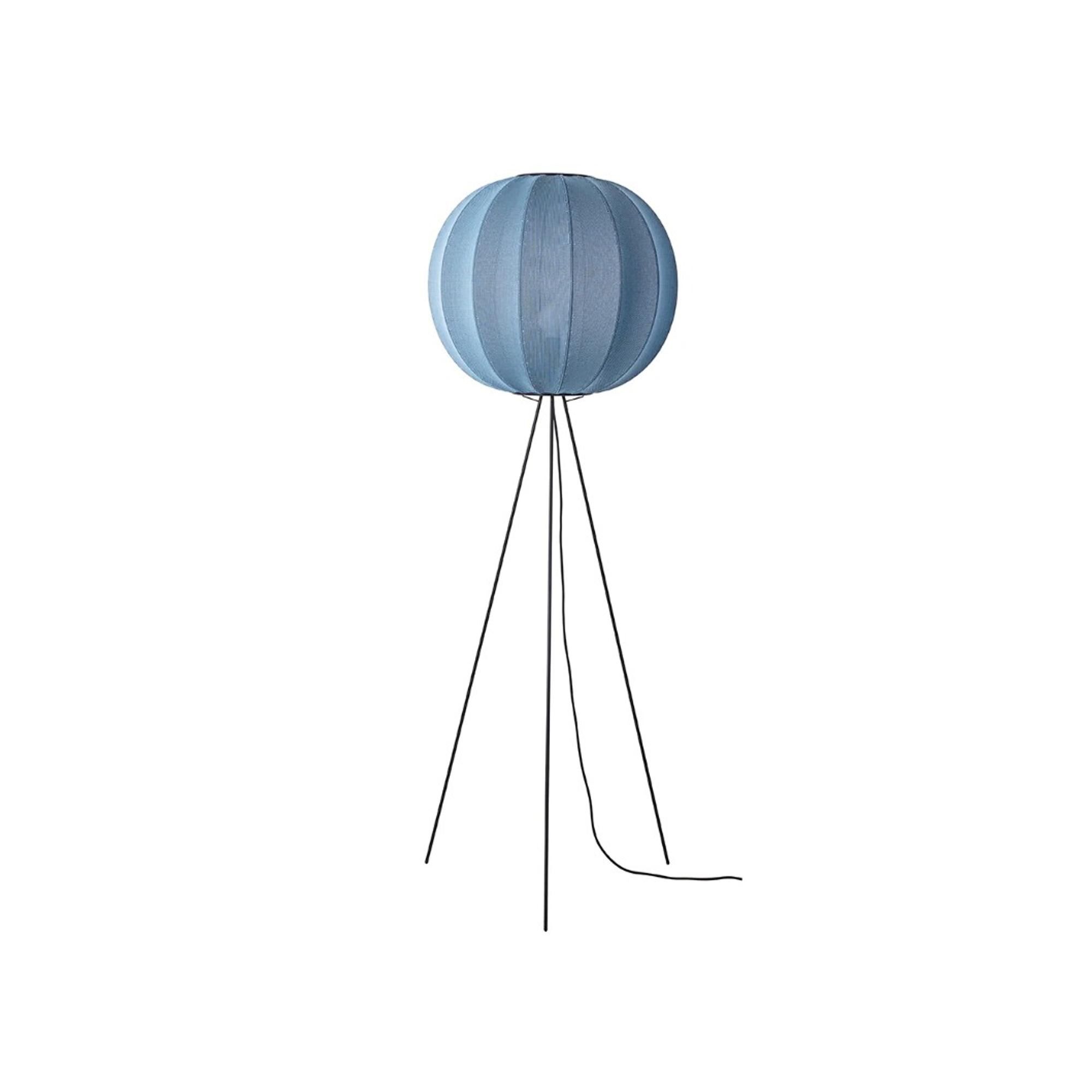Knit-Wit Round Gulvlampe Høj Ø60 Blue Stone