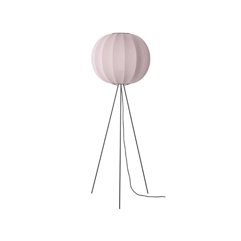 Knit-Wit Round Gulvlampe Høj Ø60 Lyserød