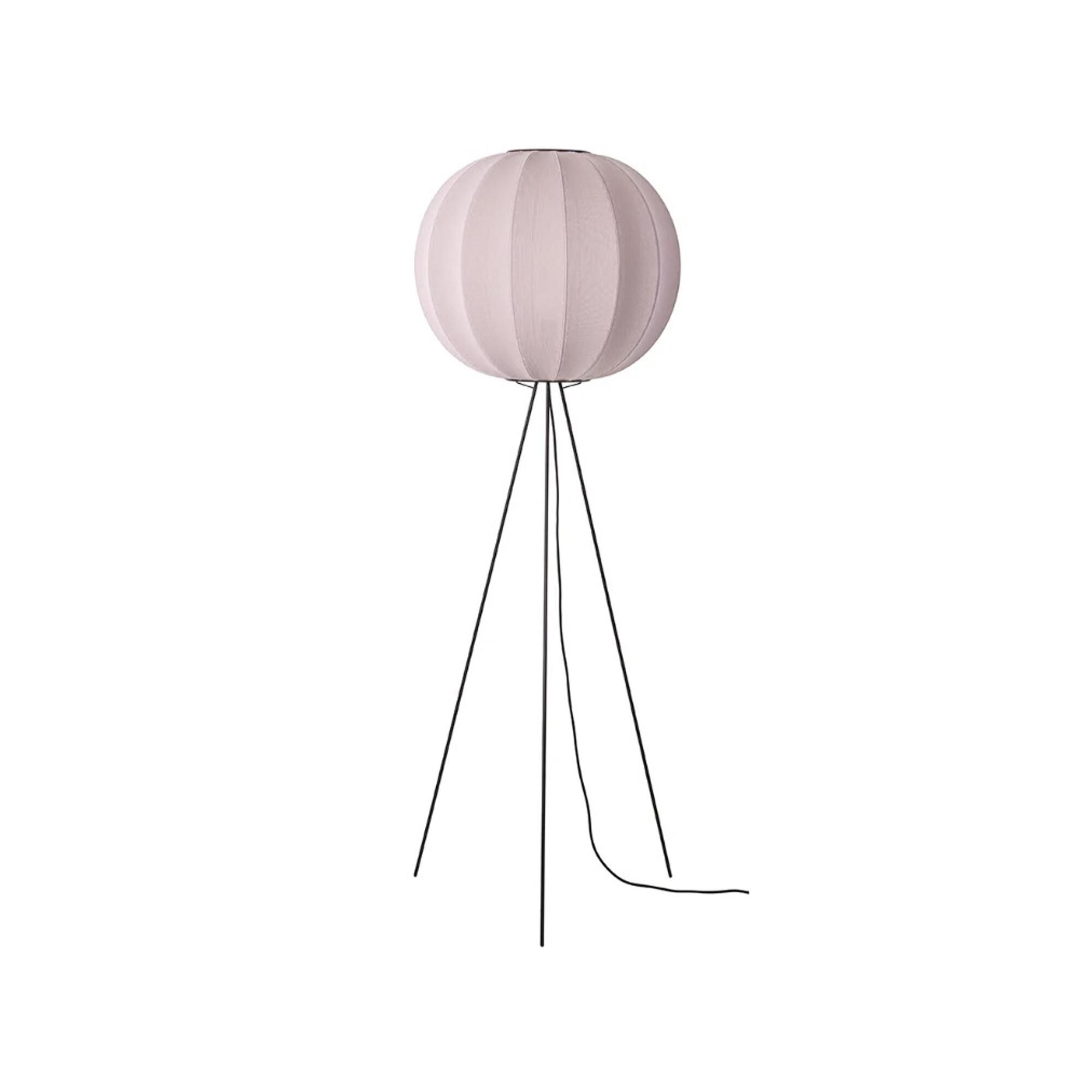 Knit-Wit Round Gulvlampe Høj Ø60 Lyserød